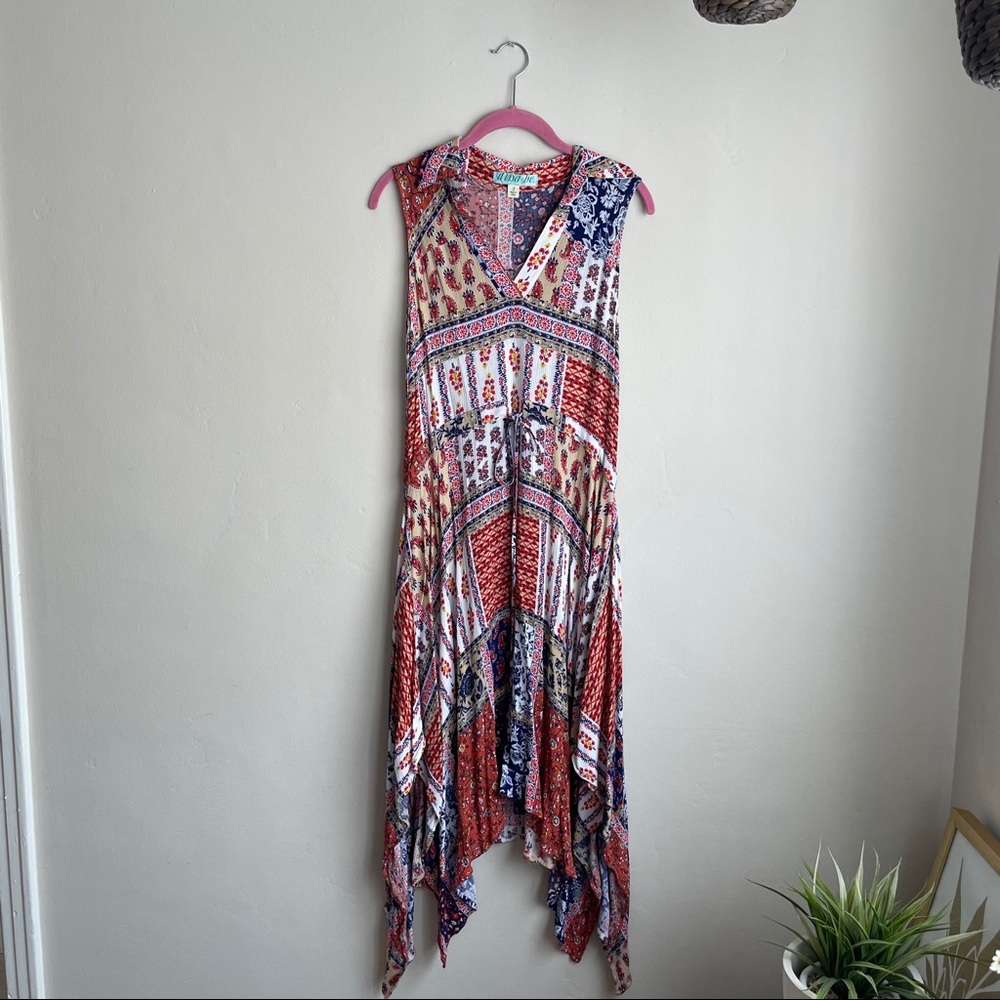 Francesca’s / Handkerchief Asymmetrical Midi Dress